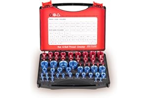 GODUCTYLE 52PCS Thread Checker,Nut and Bolt Thread Checker,28 Inch & 24 Metric Box Set Thread Gauge,Nut and Bolt Thread Checker Set for Size Check in Narrow Areas