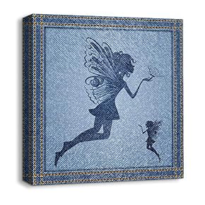Canvas Wall Art Beautiful Jeans Fabric...