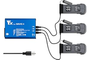 Battery Charger for DJI Mavic 4 Pro Drone,5 in 1 Rapid Smart Battery Charging Hub (Simultaneous Charge 3 Batteries & 2 USB Po