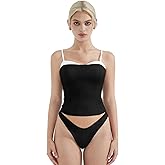 SUUKSESS Women Double Lined Spaghetti Strap Cami Going Out Y2k Sleeveless Tank Tops