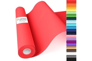 Donyang Valentines Red Wrapping Paper for Women Men Kids, Construction Bulletin Board Paper Roll 17.5"x506", Solid Color Art Craft Kraft Decorative Paper, Mother's Day Birthday Bouquet Gift Wrap