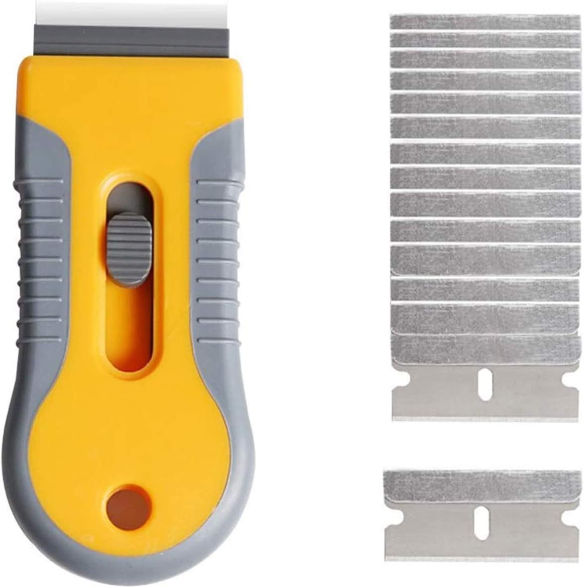 Herdschaber Ceranfeld Kratzer Set Hirsrian Ceranfeldschaber+15 Klingen,Herd Glasschaber für Cerankochfeld, Reiniger für Induktionskochfeld & Glaskeramik, CeranSchaber für Kochfeld Backofen