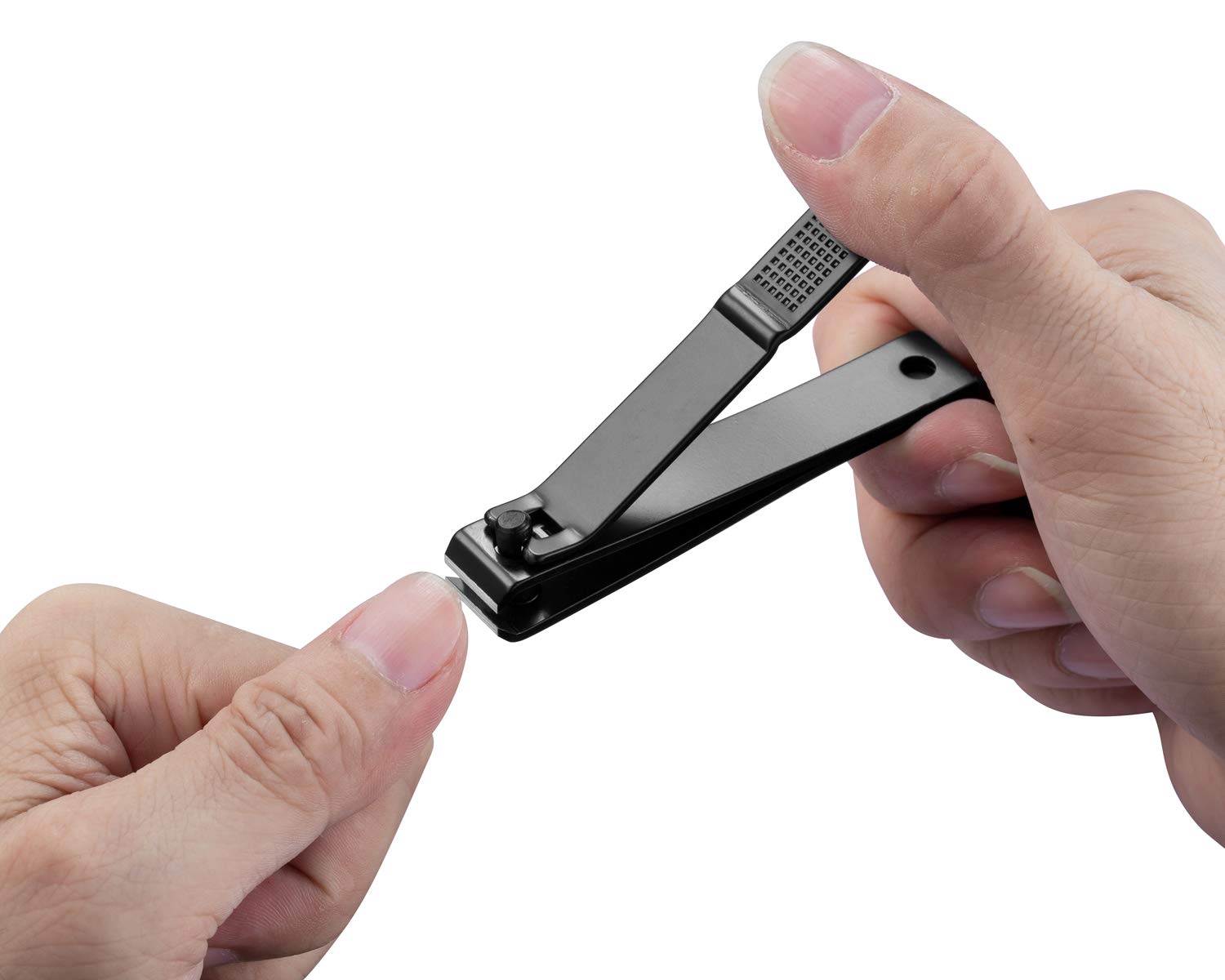 Nail Clippers Set, Sharp Black Stainless Steel Fingernail & Toenail Cutter with Nail File by QOOQI : Beauty