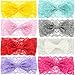Zapire 8pcs Lace Bows Baby Headbands for Baby Girl Headbands Hair Accessories - Soft Elastic Flower Bows Hair Band (8pc Lace Bow)