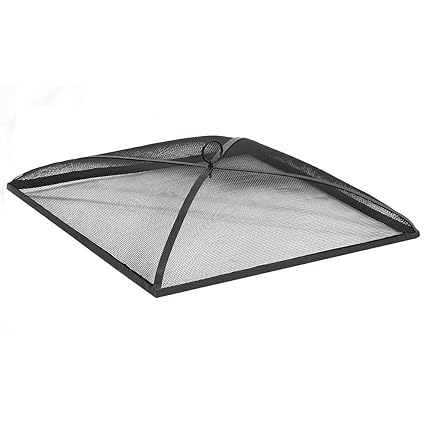 Sunnydaze 24 Inch Square Fire Pit Spark Screen Amazon In Garden