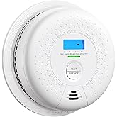 X-Sense Smoke Detector Carbon Monoxide Detector Combo, 10-Year Battery Smoke Detector with Display, Standalone Model SC01, Si