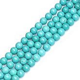 GEM-Inside 8mm Turquoise Gemstone Loose Beads Round Beads for Jewelry Making Jewelry Beading Supplies for Women Dyed