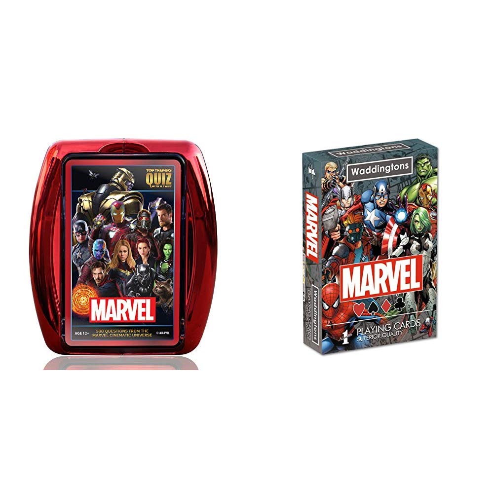 Top Trumps Marvel Cinematic Quiz Game and Marvel Universe Playing Cards Double Pack