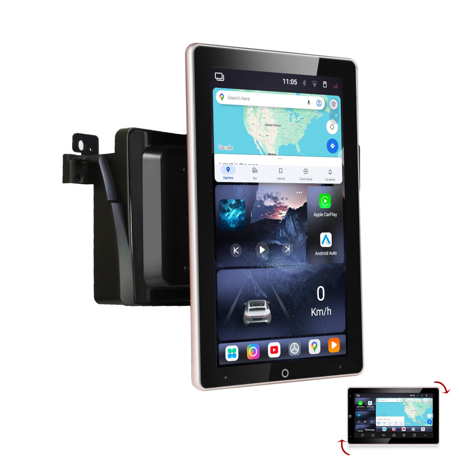 Photo 1 of AMASE AUDIO Android 14 Car Radio for BMW E46 3 Series 1999-2004, 90° Electric Rotated 10.1" Touchscreen, Octa Core (4+64GB), Wireless Carplay Android Auto, DSP+, Support 4G WiFi Bluetooth 5.4