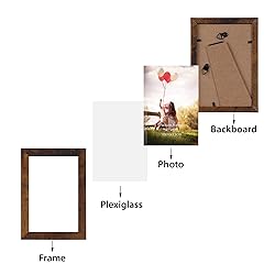 HORLIMER 4x6 Picture Frame Set of 15, Brown Picture