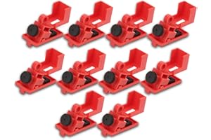 10PCS Circuit Breaker Lockout Device Clamp On Power Switch Lock Engineering Plastic Single Pole Breaker Lock Out Device for L