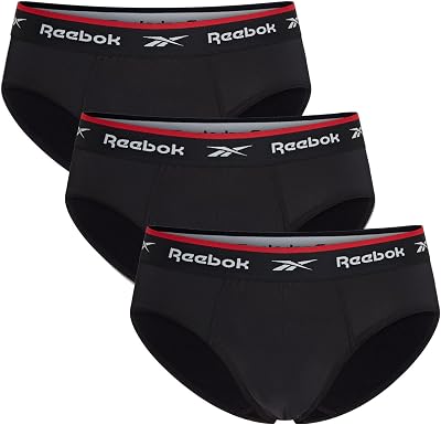 Wiggins Mens Briefs | Pack of 3 Sports Briefs, Breathable & Stretchable Underwear for Men | Underwear Multipack, Black, L