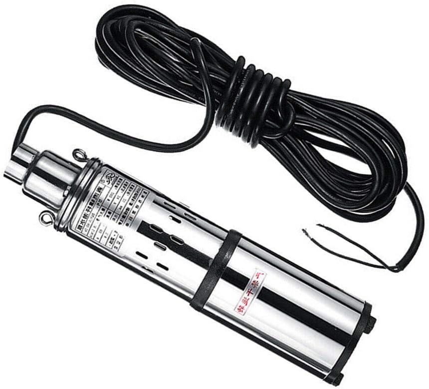 KPfaster 200W 24V DC Solar Water Pump Submersible Deep Well MAX Flow 16L/min MAX Lift 60m