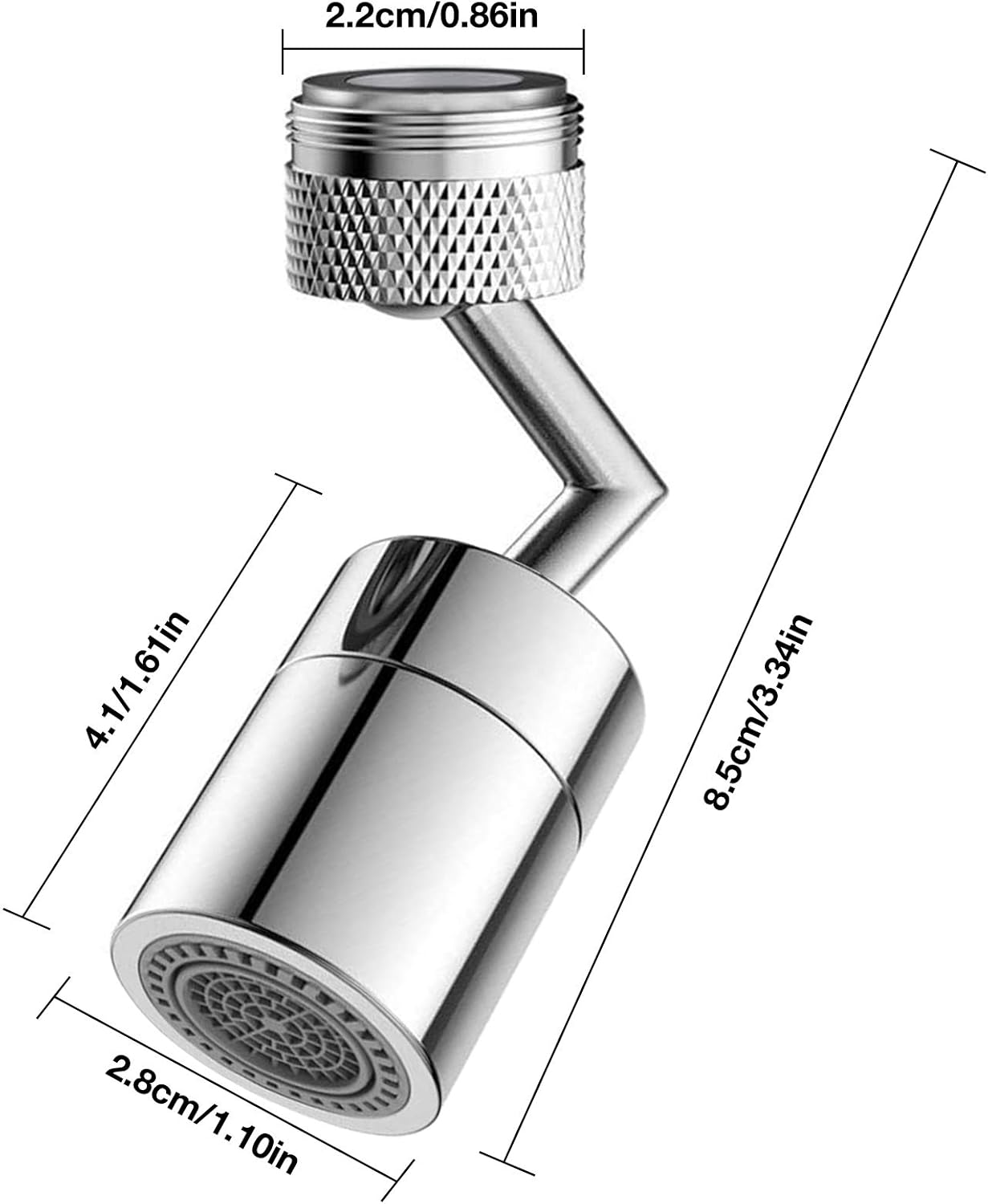 Ecledo Faucet Water Filters Nozzle 720°rotatable Water Universal Splash Filter Faucet Anti-Splash, Oxygen-Enriched Foam, Four-Layer Mesh Filter, Leak-Proof with Double O-Ring: Home & Kitchen