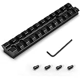 Picatinny Rail Mount for 10/22 Scope Mounts with 11 Slots for Mounting Red Dots, Scopes, Magnifiers