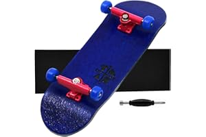 Teak Tuning Prolific Complete Fingerboard - Pro Board Shape and Size, Bearing Wheels, and Trucks - 32mm x 97mm Handmade Wooden Board - The Bubble Gum Edition