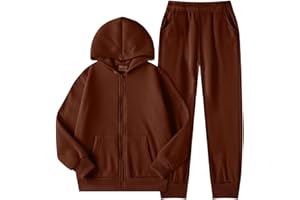 QTWW INC Girls Boys 2 Piece Tracksuit Athletic Sweatsuits Sets Zipper Sweatshirt and Jogger Sweatpants Clothing Sets for Kids