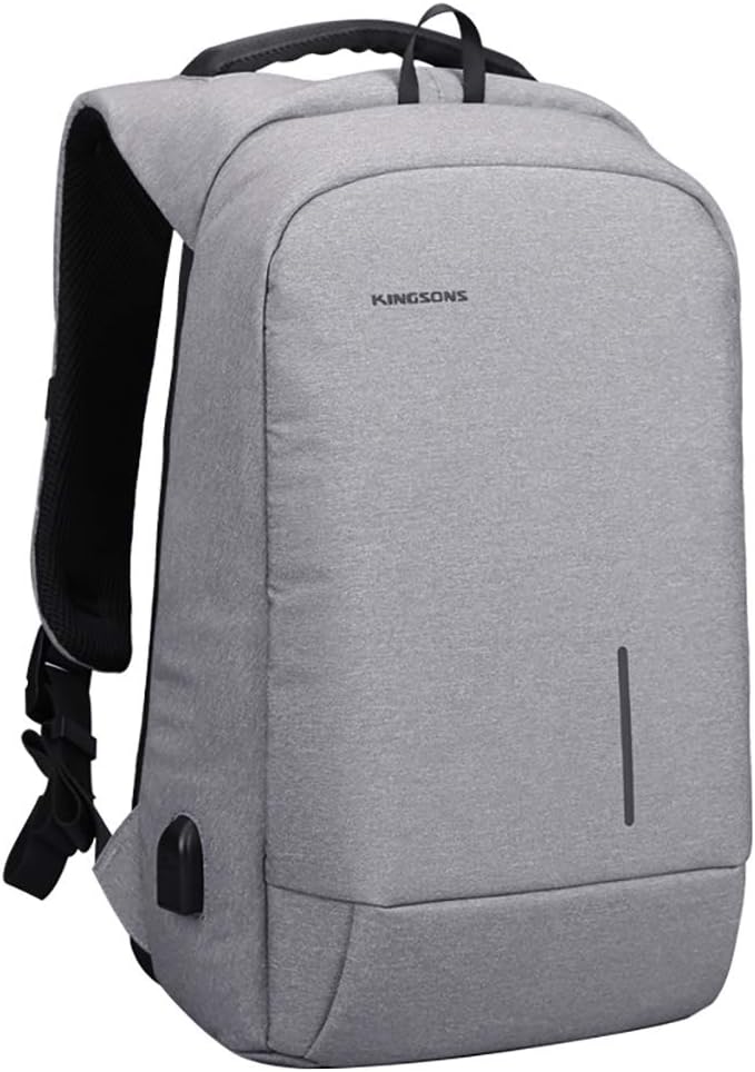 Kingsons Slim Business Laptop Backpack, USB Anti-Theft Waterproof Travel Charging Backpack 15.6Inch