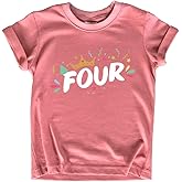 4th Birthday Girl Outfit Crown 4 Year Old Birthday Shirt Toddler Fourth yr Four
