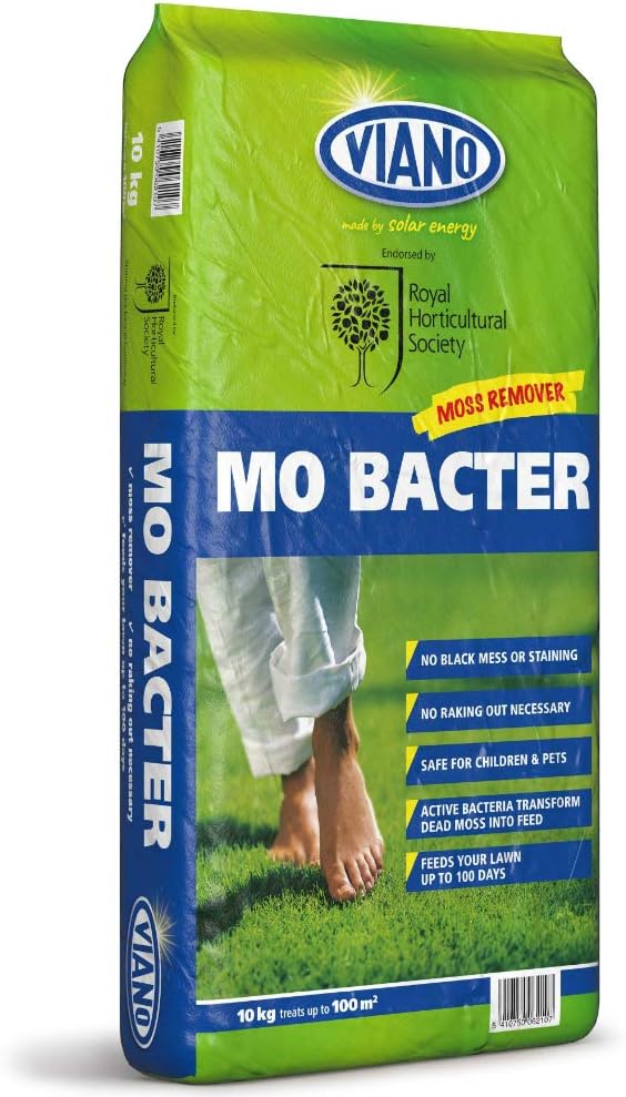 Viano MO Bacter Organic Lawn Fertiliser & Moss Killer 5kg (Decanted
