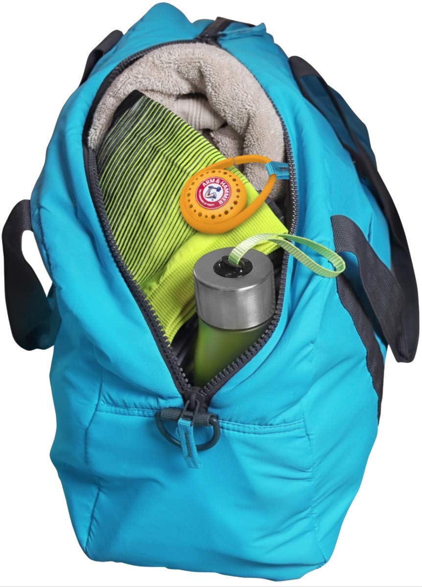 Arm and Hammer Odor Busterz Clip N Go Deodorizer Balls: odor eliminator with handy clip for travel, work and sports gear, lockers, laundry hamper (2 Count)