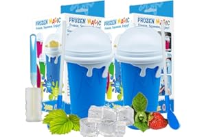 2PCS 500ml Slush Cups Slushy Maker Cup Slushie Smoothie Machine for Home Kids Portable Milk Drinks and Juices Quick Frozen Sm