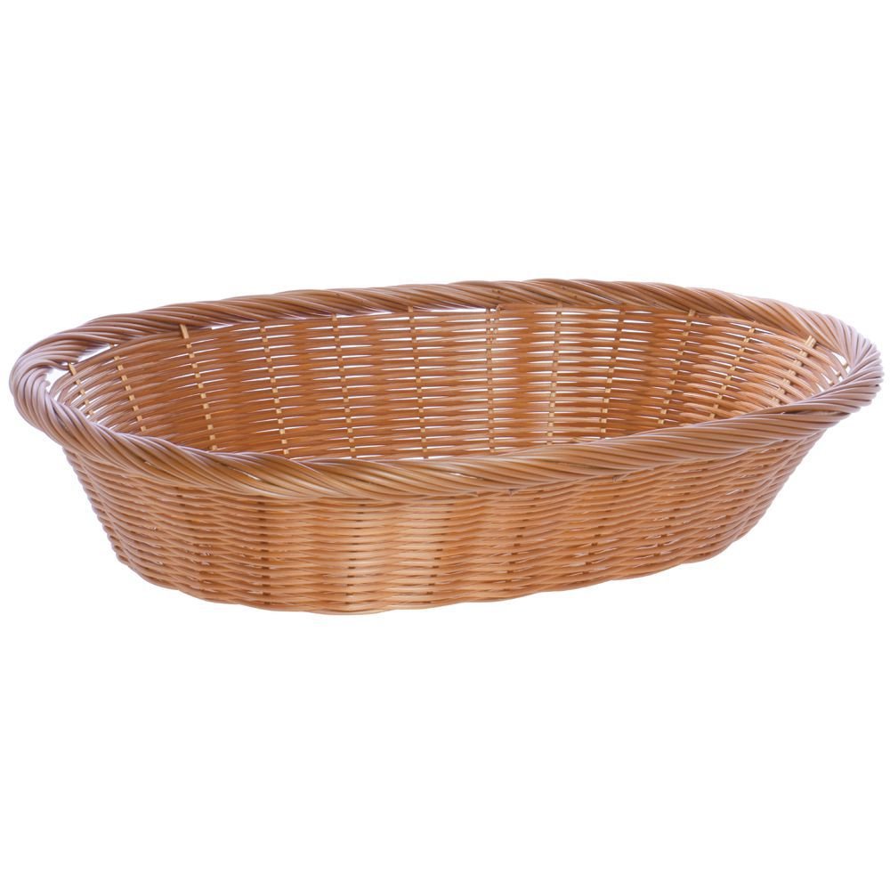 Large Oval Basket Beige 23 1/2"L x 17 1/2"W x 5"H