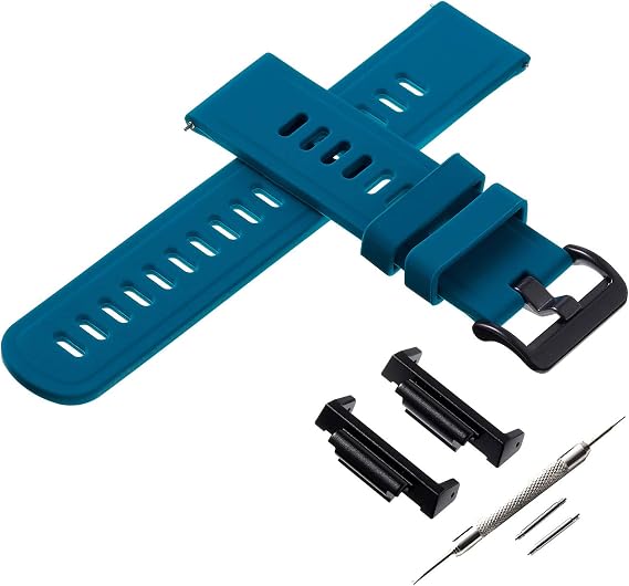 Amazon G Shock ベルト メタルアダプター フレックスシリコンストラップ 22mm 幅 替え 交換 バンド Turquois Blue 腕時計 腕時計 通販