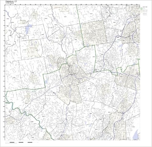 Waterbury Ct Zip Code Map Waterbury, Ct Zip Code Map Laminated: Office Products