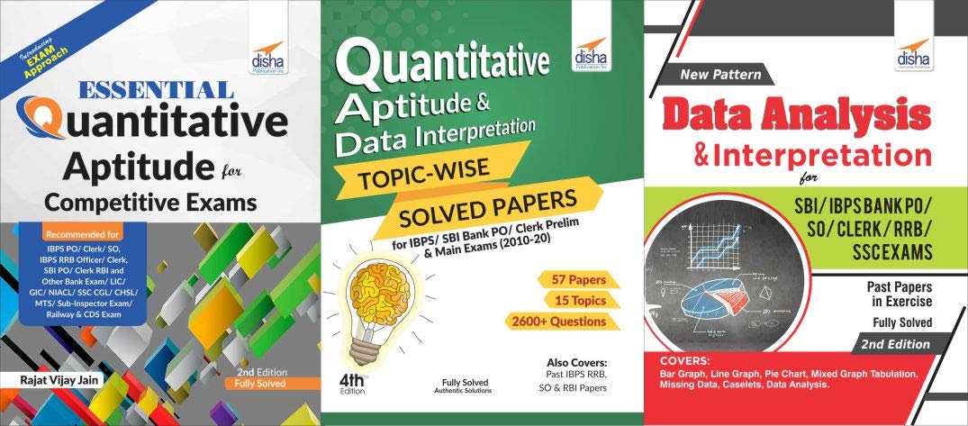 Quantitative Aptitude/ Data Interpretation Guide with Past 11 Year Solved Papers for SBI/ IBPS Bank Clerk/ PO/ RRB/ RBI Exams