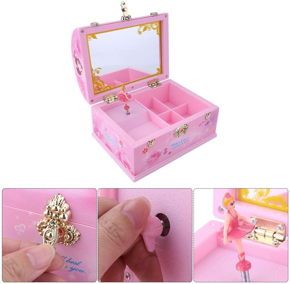 musical jewellery box with dancing doll on it
