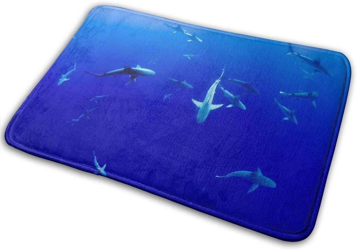 AOOEDM Alfombra de baño de Espuma viscoelástica con Tiburones Nadando