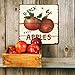 Barnyard Designs Retro Vintage Metal Tin Bar Sign, Decorative Wall Art Signage, Primitive Farmhouse Country Kitchen Home Décor (Apples)