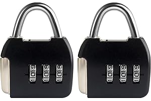 UP Security Small Combination Lock, 3 Digit Combination Padlock, Travel Luggage Locks, Combo Lock with Code for Suitcase, Min