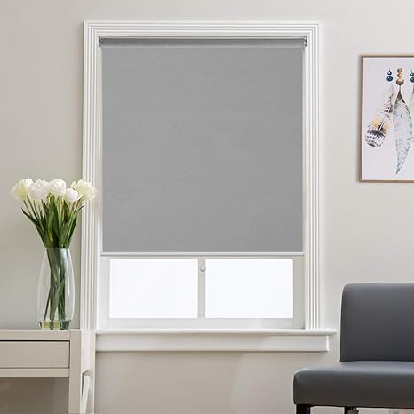 Amazon.com: Grey Blackout Shades Roller 