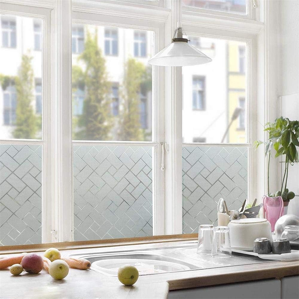 Zindoo Privacy Window Film Frosted, Static Cling Glass Window Frosting Film Anti-UV - Image 3
