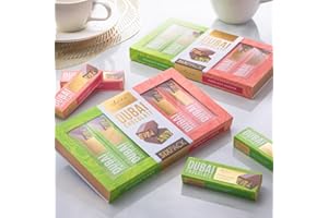 Bateel Dubai Chocolate Gift Set – 6pcs Pistachio & Hazelnut Kunafa Bars | Gourmet Milk Chocolate with Crunchy Kunafa Layers | Luxury Middle Eastern Chocolate Gift Box