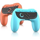 Switch 2 Joy-Con Grips – Ergonomic Blue & Orange Switch 2 Controller Grip Accessories, Lightweight Joycon 2 Grips for Nintend