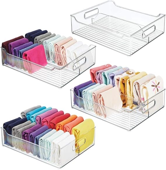 mDesign Plastic Closet Storage Bin with