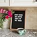 Felt Letter Board with 650 Letters, Numbers & Symbols - 16 x 12 Inch Changeable Message Board with Oak Wooden Frame, Plus Free Letter Bag