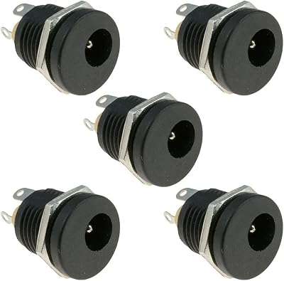 Switch Electronics 5x 2.1x5.5mm DC Power Jack Socket Female Panel Mount