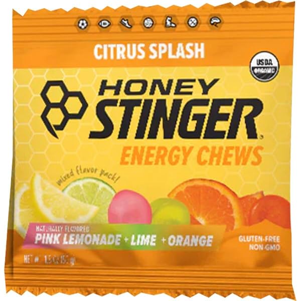 HONEY STINGER ORGANIC CITRUS SPLASH ENERGY CHEWS SGL,...