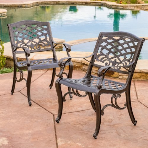 Best Selling Home Decor Furniture Octavia Outdoor Bistro Arm Chair – Set of 2