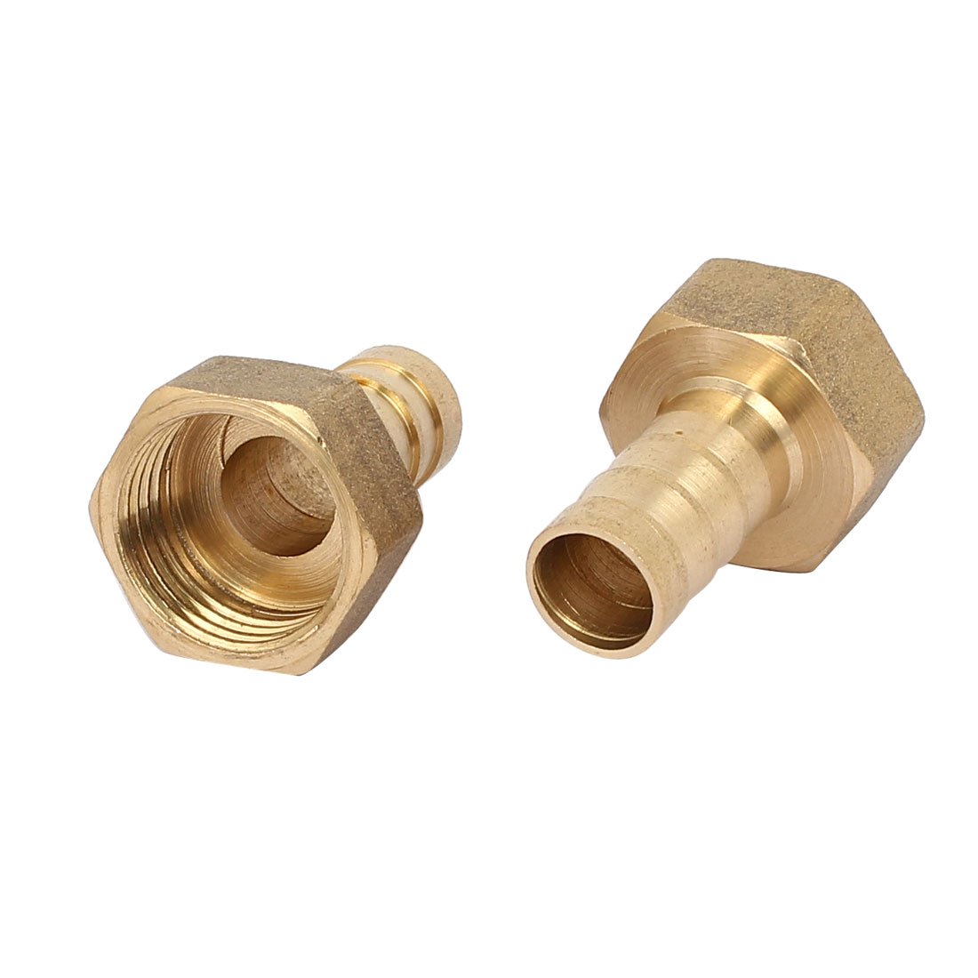 Sourcingmap 1/2PT Female Thread 12mm Hose Barb Brass Tubing Coupler Connector Fitting 2pcs