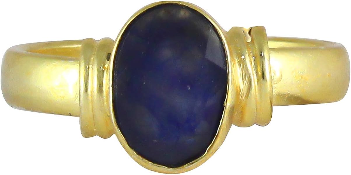 Swasti RetailSapphire/Neelam 4.60 ct 5.25 ratti stone Panchdhatu Adjustable Ring for Men (Blue)