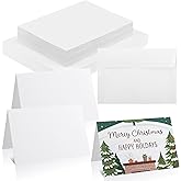 100 Pack Heavyweight Cotton Watercolor Cards with Envelopes, 4 x 6 Inch, Perfect for Painting or Card Making, Ideal for Christmas and Birthday Gifts