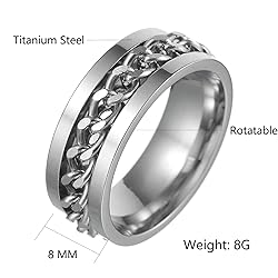 Udolfly Mens Fidget Rings Anxiety Rings for Men