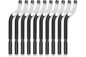 ASKWHY 10PCS High-Speed Steel Deburring Blades Set – BS1010 Rotary Burr Removal Blades for Metal, Plastic, Aluminum, Copper, and Wood (Handle Not Included)