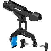 PLUSINNO 1/2/4 Pack Fishing Rod Holders for Boat, Fishing Rod Holder | Enlarged Clamp, Innovative Dual-V Shaped Design, Fit Round/Square Tube Boat Fishing, Boat Accessories, Fishing Gifts for Men