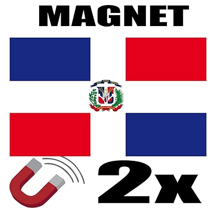 SAFIRMES - 2 imanes de Bandera de República Dominicana (6 x 3 cm ...